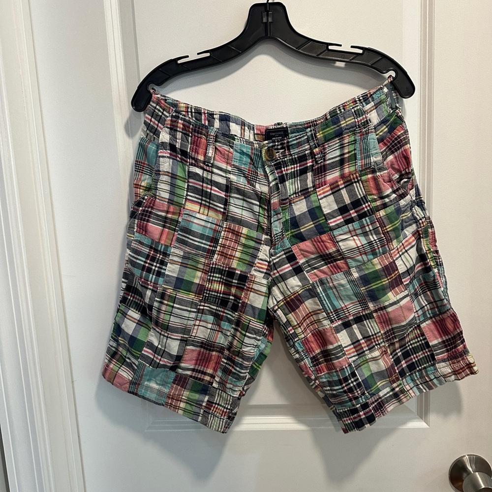 Gap Plaid Patchwork Flat Front Shorts - image 1